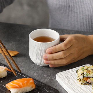 Phong Cách Nhật Bản Nhà Hàng Sushi Chuyên Dụng Teacup Hộ Gia Đình Gốm Đơn Giản Cốc Đá Họa Tiết Màu Trơn Cốc Nước Khách sạn Khách sạn Teacup UWQ