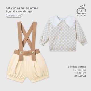 La pomme AW2025 BST Body, yếm phong cách Hàn Quốc cho bé T10.4