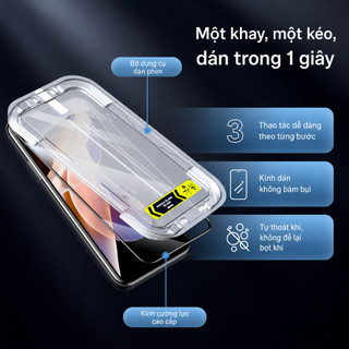 Kính cường lực HD chống nhìn trộm, chống ánh sáng xanh kèm miếng dán chống bụi cho iPhone 17 16 15 14 13 12 11 Pro Max