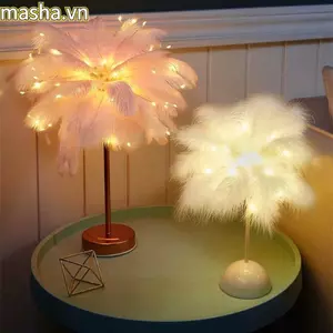 Đèn bàn, Nguồn pin Đèn ngủ Led ấm áp Đèn ngủ, Tấm che đèn cây Phòng Đèn ngủ Trang trí đám cưới
