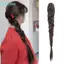 FUJIOU Bím Tóc Đuôi Cá Phần Mở Rộng Đuôi Ngựa, Bím Tóc Dài 18 Inch Handmade Đuôi Ngựa, Kẹp Móng Vuốt Ngọt Ngào Lông Tơ Xoắn Bím Tóc Thêm Khối Lượng Tóc