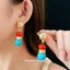 Bộ trang sức cổ điển thời trung cổ Vòng cổ hình học không đều Ánh sáng sang trọng Phong cách cung điện Retro Bông tai cao cấp Nữ 2026-6-11