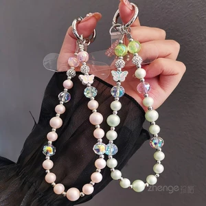 Bướm Điện Thoại Di Động Dây Chuyền Thời Trang Nữ Dây Cổ Tay Niche Tinh Tế Cao Cấp Đính Hạt Dây Xích Ngắn Du Lịch Ngoài Trời