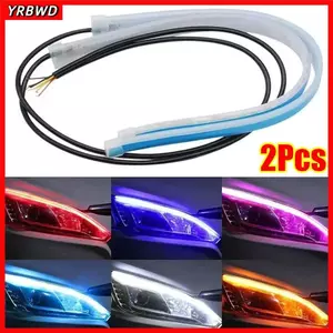 YRBWD 1 / 2 Dải LED DRL, Đèn Pha Tự Động Đa Năng, Đèn Phanh Vàng 30cm 12V