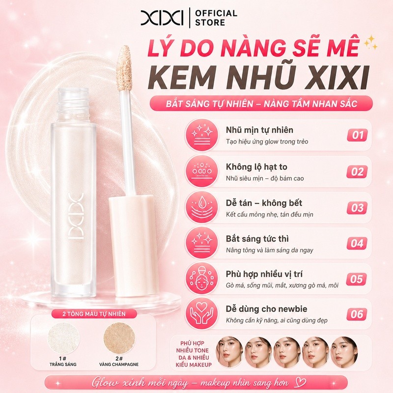Xixi Kem Tạo Khối Dạng Lỏng, Chỉnh Sửa Ba Chiều, Mờ Tự Nhiên, Làm Sáng Bóng Mũi, Bóng Bên D741