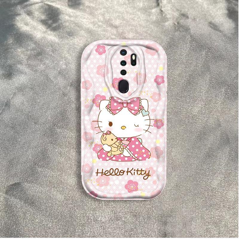 Ốp Silicon Hoạt Hình Cho OPPO A9 2020 A5 2020 Vỏ Điện Thoại Mềm Cầm Tay 3D TPU Kitty Sinh Viên Ốp Lưng Chống Sốc