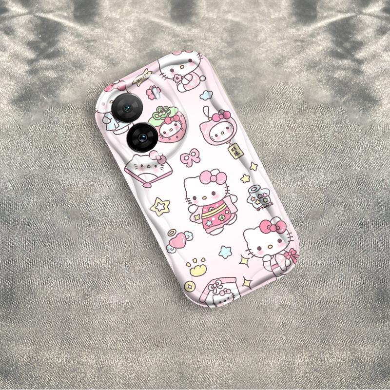 Ốp Silicon Hoạt Hình Cho OPPO A57 4G A77 4G A77S 4G 3D Bé Gái Vỏ Điện Thoại Mềm TPU Kitty Girl Sinh Viên Ốp Lưng Chống Sốc