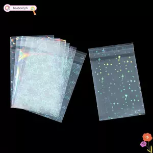BEABOUT 50 CÁI Tay áo thẻ ba chiều, Tay áo Photocard chống nước hình ba chiều cầu vồng, Bộ sưu tập tay áo bảo vệ hiệu ứng nhấp nháy trong suốt đa năng