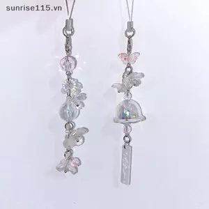 SRVN Y2K Thạch Dây Điện Thoại Cổ Tích Ngọt Đính Hạt Điện Thoại Di Động Dây Móc Khóa Bé Gái Thẩm Mỹ Điện Thoại Quyến Rũ Dành Cho Nữ Cô Gái.