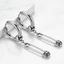 Shuling Paperclip Bông tai Khóa tai & Vòng tai Vintage Đau khổ Trang sức Titan