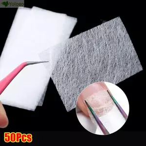 YOLOGO 50 Cái Dạng Bọc, Làm Móng Tay Không Dệt Xây Dựng Lụa Sợi Thủy Tinh Móng Tay Nối Dài, Gel UV Pháp Acrylic 8x4cm Giấy Sợi Thủy Tinh