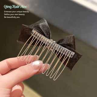 Chèn Lược Nữ Nơ Đen Kẹp Tóc Hàng Ngày Lưng Đầu Tấm Tóc Lên Xuống Lược Tóc Gãy Lược Mũ Đội Đầu