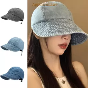 IAPPORTUNIA Mũ ngư dân cao bồi, Mũ bóng chày nữ chống nắng cổ điển, INS Mũ chống nắng vành lớn chống gió mùa hè xuân thu