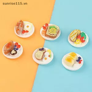 SRVN 6 Chiếc Mini Dim Sum Đĩa DIY Phong Cảnh Thu Nhỏ Trang Trí Sân Vườn Cổ Tích Phụ Kiện Đồ Trang Trí Nhà Búp Bê.
