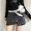 E-WOITD PU Studded Da Lông Thú Giả Cay Cô Gái Phong Cách Lông Tơ Dây Thắt Lưng Phong Cách Hàn Quốc Trang Trí Quần Jean Y2K Dây Thắt Lưng E-WOITD