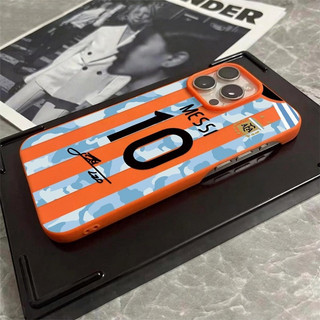Màu xanh tương phản Không. 10 sọc Thích hợp cho iPhone 12 ProMax Ốp lưng nửa đầu 16 Pro Max 14 11 Pro 15 Pro 17 13 XR 17 ProMax Ốp lưng chống trầy xước mềm chống sốc