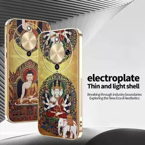 Ốp Lưng Cho Honor X9d X9C X9B Sơn Tốt Lành Cung Điện Voi Series Da Mạ Điện Cạnh Chống Rơi Vỏ Điện Thoại