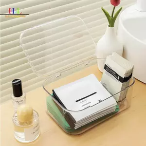 HL Trong Suốt Để Bàn Tổ Chức Để Bàn Hộp Bảo Quản Mỹ Phẩm Tổ Chức Tài Liệu Sna Lưu Trữ Văn Phòng Phẩm Thiết Bị LMWU