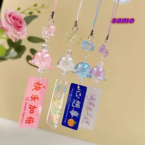 SAMO Thạch Gió Móc Khóa Điện Thoại, Cầu Nguyện Sang Trọng Chúc May Mắn Thẻ Đính Hạt Dây Điện Thoại, Phụ Nữ Cô Gái Quyến Rũ Điện Thoại Dây Chống Mất Phụ Kiện Điện Thoại