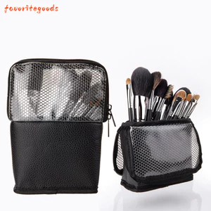 Túi đựng cọ trang điểm FAVORITEGOODS, Thiết kế dọc Bàn chải trang điểm dung tích lớn, Xô đựng đồ chống nước có thể gập lại chống bụi di động Du lịch