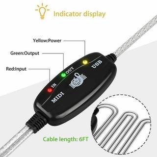 [Ktp] Bộ chuyển đổi Cáp MIDI USB in-out Dây chuyển đổi bàn phím âm nhạc