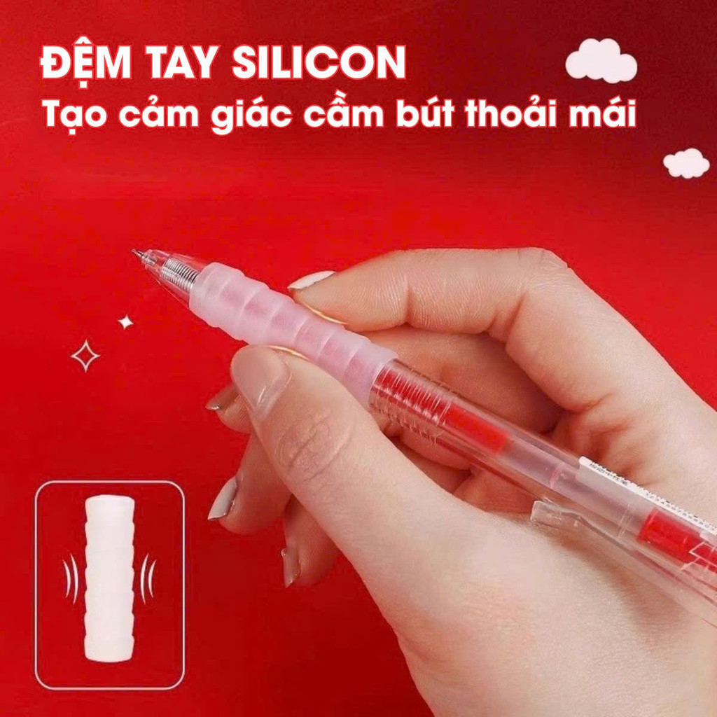 Combo 20 bút gel ngòi 0.5mm viết chữ đẹp mực đậm không lem nhanh khô cho học sinh văn phòng