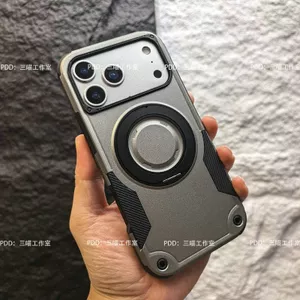 Ốp Điện Thoại Cho Apple 17 16promax Mecha Phong Cách Xoay Từ Giá Đỡ Chống Sốc Bao Gồm Tất Cả