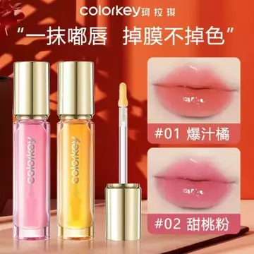 Colorkey Colorkey Colorkey Water Gloss Dầu môi đổi màu Tinh chất môi Dầu chống dính Cốc Son môi Không phai màu Lip Wrink
