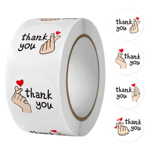 Vòng Trắng Trang Trí Thẻ Quà Tặng Cảm Ơn Bạn Miếng Dán Giấy Phủ Cảm Ơn Bạn Đã Đặt Hàng Cửa Hàng Quà Tặng Niêm Phong Miếng Dán