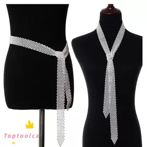 Cà vạt TOPTOOLCX Bling, Cà vạt cổ Bling đính đá, Cà vạt sáng bóng tinh tế hàng ngày / tiệc / khiêu vũ