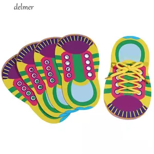 DELMER Dây Giày Giáo Dục, Thực Hành Nhẹ Buộc Dây Giày Đồ Chơi Giảng Dạy, Đồ Chơi Trẻ Em Khả Năng Thực Hành Xếp Hình Đồ Chơi Tranh Dây Giày Đồ Chơi Trẻ Em Tập Đi