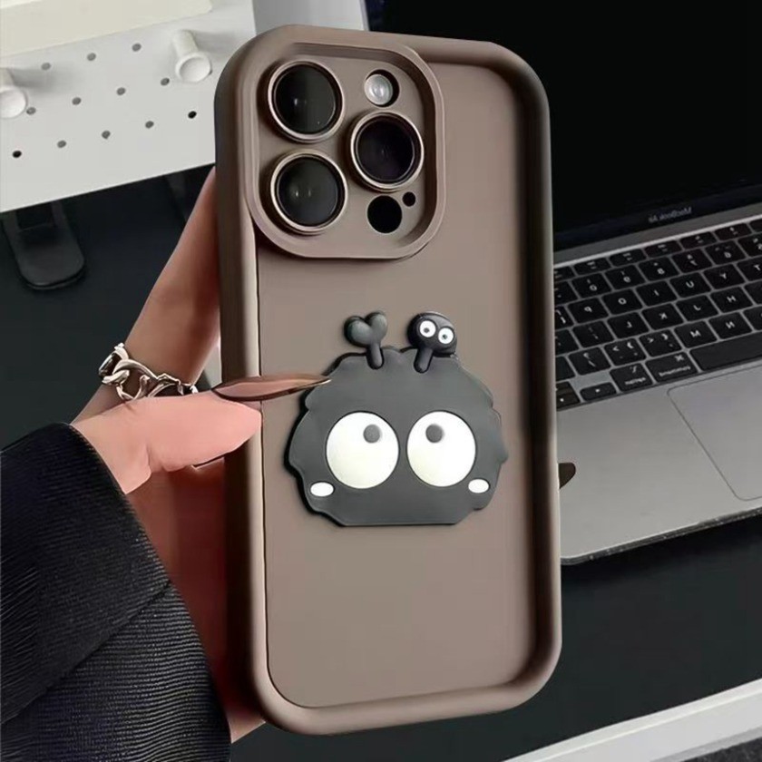 3D Little Briquettes Elf Phim Hoạt Hình Búp Bê Ốp điện thoại Tương Thích Cho MOTOROLA Moto G05 G06 E15 G86 Power Edge 60 70 Pro Fusion Plus Dễ Thương Mềm Mại Mắt Thiên Thần Chống Sốc Ốp điện thoại