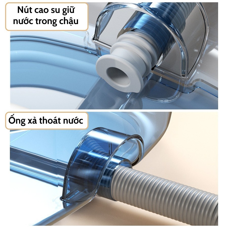 Chậu Gội Đầu Tiện Ích ENODA HOME, Thau Gội Đầu Tại Giường Cho Người Già, Bà Bầu, Trẻ Em, Người Bệnh C080