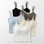 SAMO Ren Cami Top, Nơ Accent Ribbed Đan Spaghetti Dây Đeo Tank, Dây Spaghetti Ngọt Ngào Màu Trơn Slim Fit Ribbed Camisole Trang Phục Mùa Hè