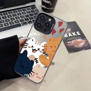 Ốp Lưng iPhone Họa Tiết Mèo Dễ Thương IMD Thích Hợp Cho iPhone 17 16 15 14 13 12 11 Pro Max Plus X Xr Xs Max 7 8 Plus