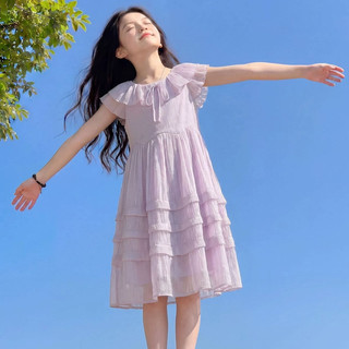 Đầm bé gái bèo tầng ngọt ngào - Váy công chúa dáng rộng nhẹ mát, phong cách Hàn Quốc mùa hè