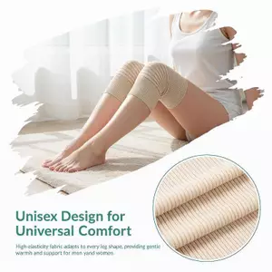 < WHPHous-t > Nẹp đầu gối bằng vải Cotton co giãn thể thao Miếng đệm đầu gối để tập luyện tại nhà Tập thể dục Tập thể dục Giảm đau khớp Đẹp