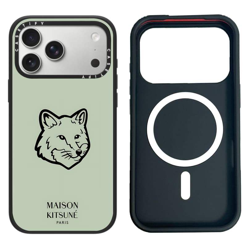 CASECASE X Fox Head Mềm Bạc Hà Ốp Lưng Máy Ảnh Màu Trắng Vòng Phiên Bản Mờ Đen Cứng Hút Từ Tính Tác Động Dành Cho Apple IPhone 13 14 15 16 17 Pro Max Air Plus Có Hộp