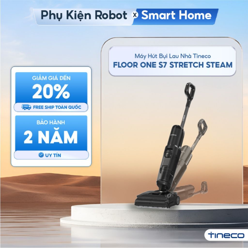 Máy hút bụi lau sàn hơi nước nóng Tineco FLOOR ONE S7 Stretch Steam | I7 Steam - Bảo hành 24 tháng