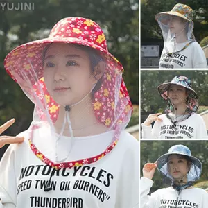 Mũ Chống Muỗi YUJUNI, Hoa Có Lưới Câu Cá Mũ Chống Nắng, Vành Rộng Thời Trang Thoáng Khí Chống Tia UV Mũ Xô Mùa Hè