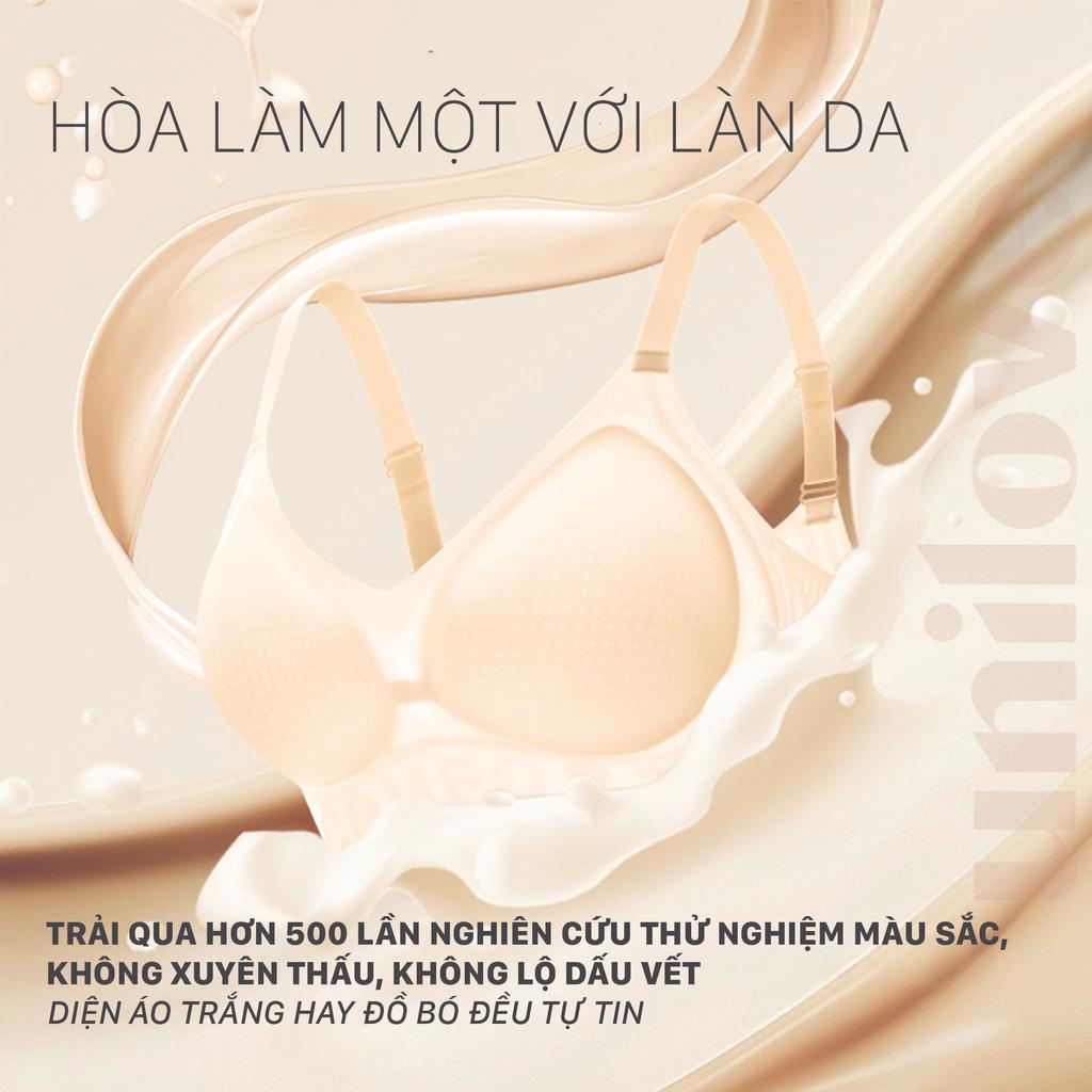 Bra Áo Lót Su Kem Nền Siêu Tàng Hình Thạch Jelly Nâng Ngực Chống Chảy Xệ Không Gọng Unilove 6609