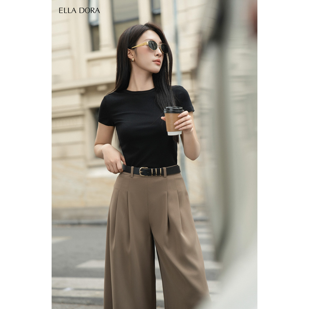 Áo thun nữ ELLA DORA baby tee form ôm nhẹ tôn dáng phong cách trẻ trung thanh lịch 5 màu [AT24]