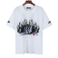 Chất Lượng Cao Retro Rời Thả Vai Nửa Tay Cotton Top Cao Cấp Phía Trước Phía Sau In Cặp Đôi Thường Lửa Hình Bầu Dục In Tay Ngắn