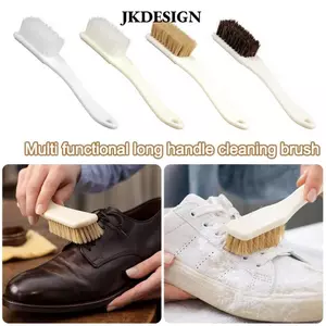 Bàn chải làm sạch ô tô JKDESIGN, Bàn chải giày tay cầm dài lông mềm, Dụng cụ làm sạch nội thất tóc Boar tự nhiên di động Công cụ chi tiết bàn chải chi tiết ô tô