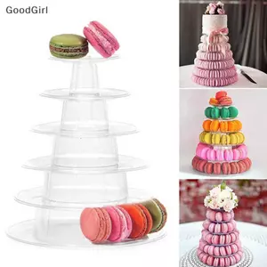 Đế trưng bày Macaron 6 / 10 tầng Tháp bánh Cupcake Ra Đế bánh Khay nhựa cho đám cưới Bánh sinh nhật Trang trí Dụng cụ làm bánh VN