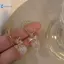 Kudosation 1 Ánh Sáng Sang Trọng Zircon Nơ Ngọc Trai Thả Bông Tai Nữ Cá Tính Thời Trang Thiết Kế Độc Đáo Bông Tai Cưới Trang Sức Đẹp
