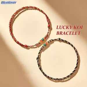 Bluelover Handmade Nút Dây Đỏ Luy Vòng Tay Nam Nữ, Vòng Tay Có Thể Điều Chỉnh Quà Tặng Hoàn Hảo Cho Cặp Đôi Và Người Bạn Thân Mới
