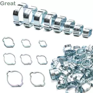 TUYỆT VỜI 10 Chiếc Kẹp Ống, Ổ Giun Cố Định Kẹp Ống, Bộ Phân Loại Mạ Kẽm Có Thể Điều Chỉnh Đôi Tai Ống Hoop Ống Nước