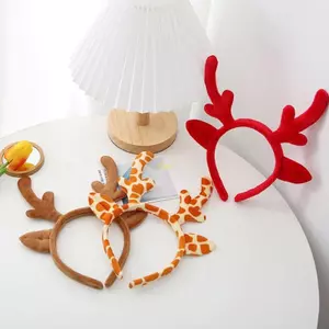 Flgo Bé Gái Hoạt Hình Anlter Tóc Vòng Lông Hươu Sừng Băng Đô Dự Tiệc Giáng Sinh Mũ