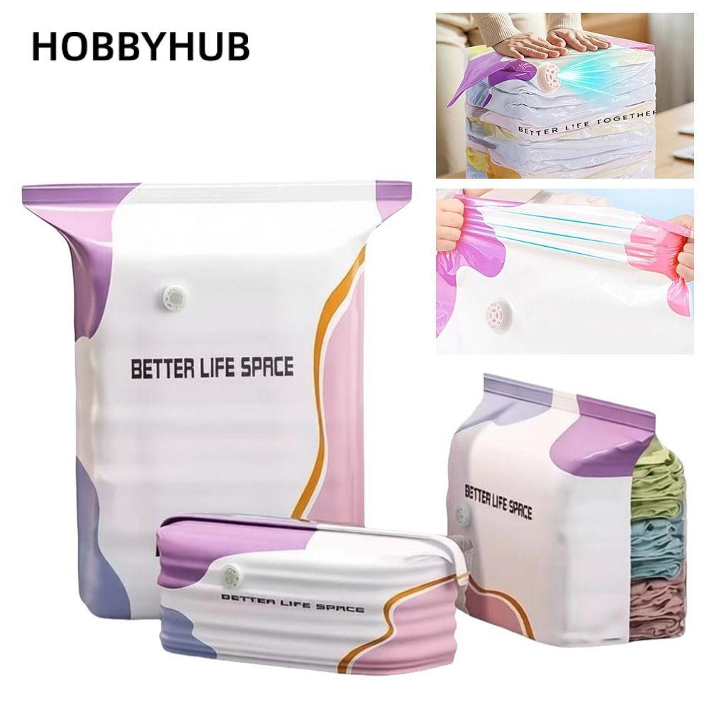 Túi đựng chân không HOBBYHUB, Không có máy bơm Túi nén niêm phong dung tích lớn, Máy ép & niêm phong quần áo chống bụi di động Phụ kiện du lịch